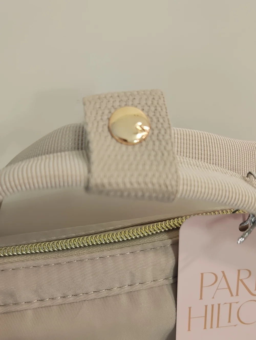 Paris Hilton Travel Laptop Bag NIB Tan Nylon Fits 14